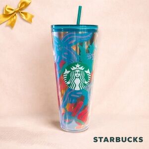 Starbucks 24oz Metallic Aloha Tumbler with Straw NEW